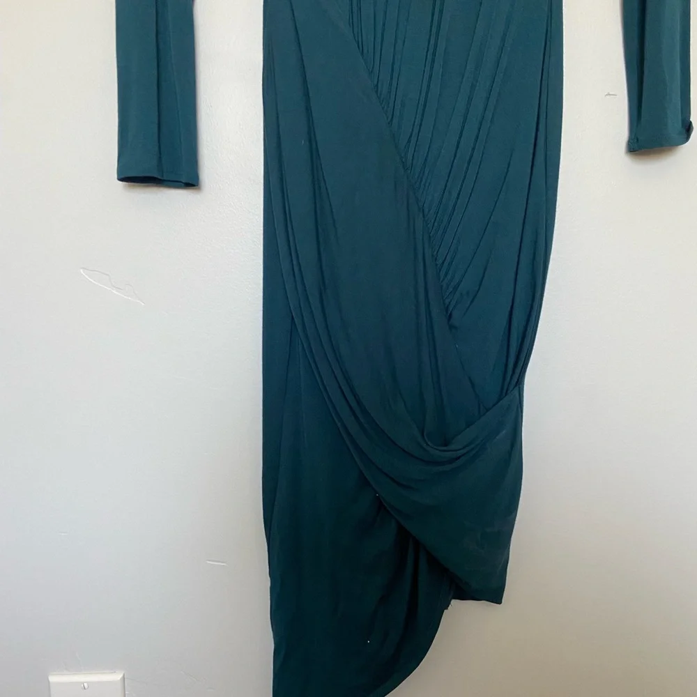 Bebe Teal Asymmetrical MIDI Dress - Picture 2 of 2